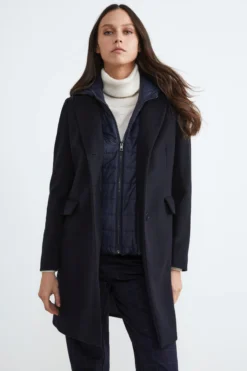 Cappotto in lana e cashmere - BLU