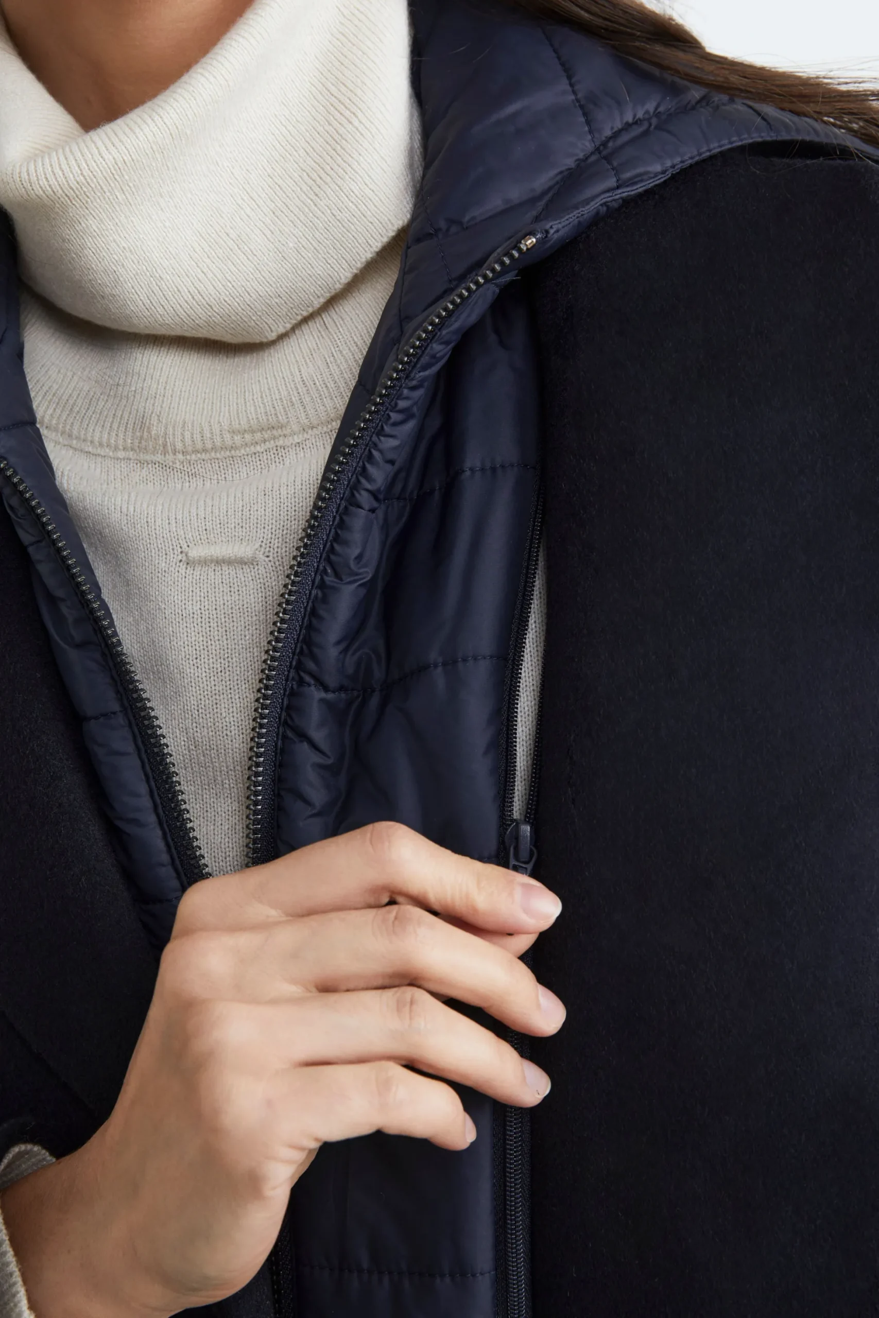 Cappotto in lana e cashmere - BLU