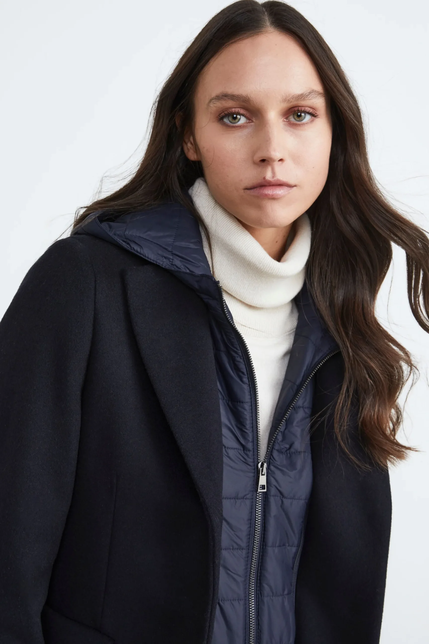 Cappotto in lana e cashmere - BLU