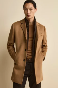 Cappotto in lana e cashmere - CAMMELLO
