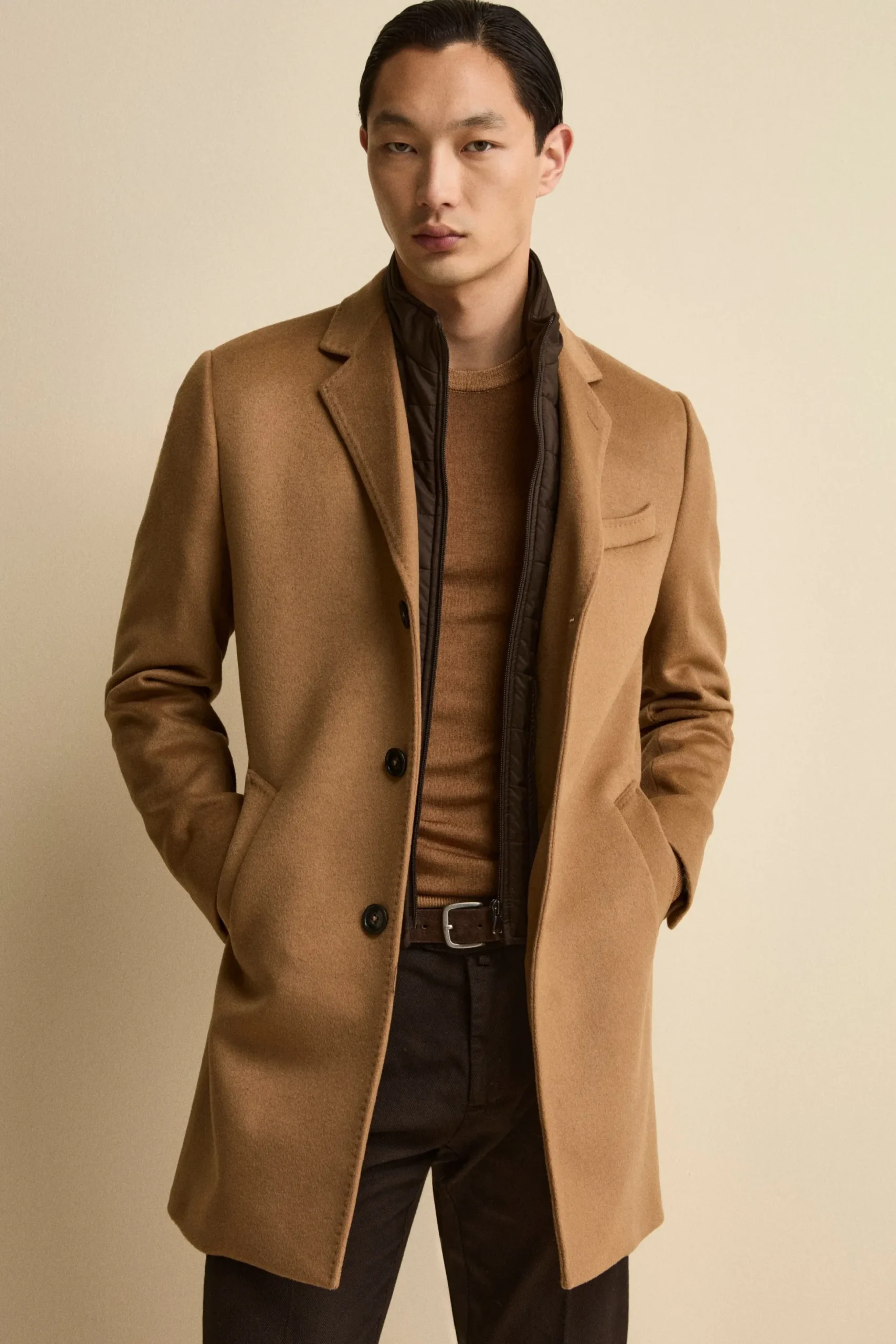 Cappotto in lana e cashmere - CAMMELLO