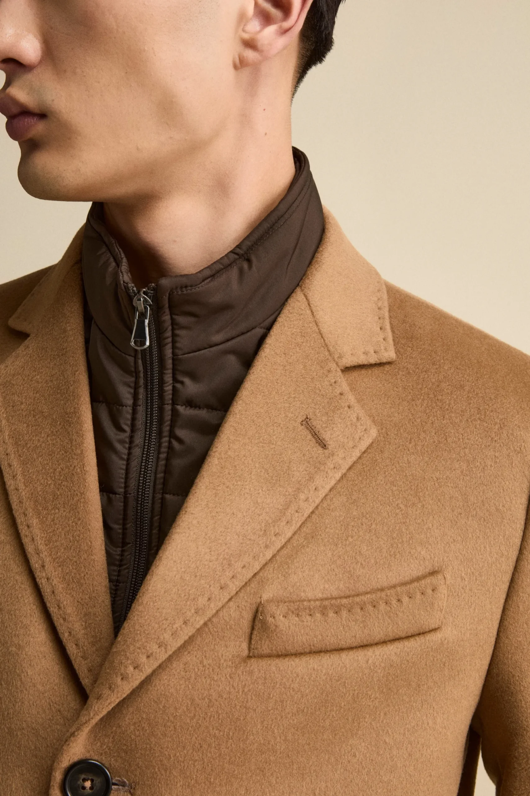 Cappotto in lana e cashmere - CAMMELLO