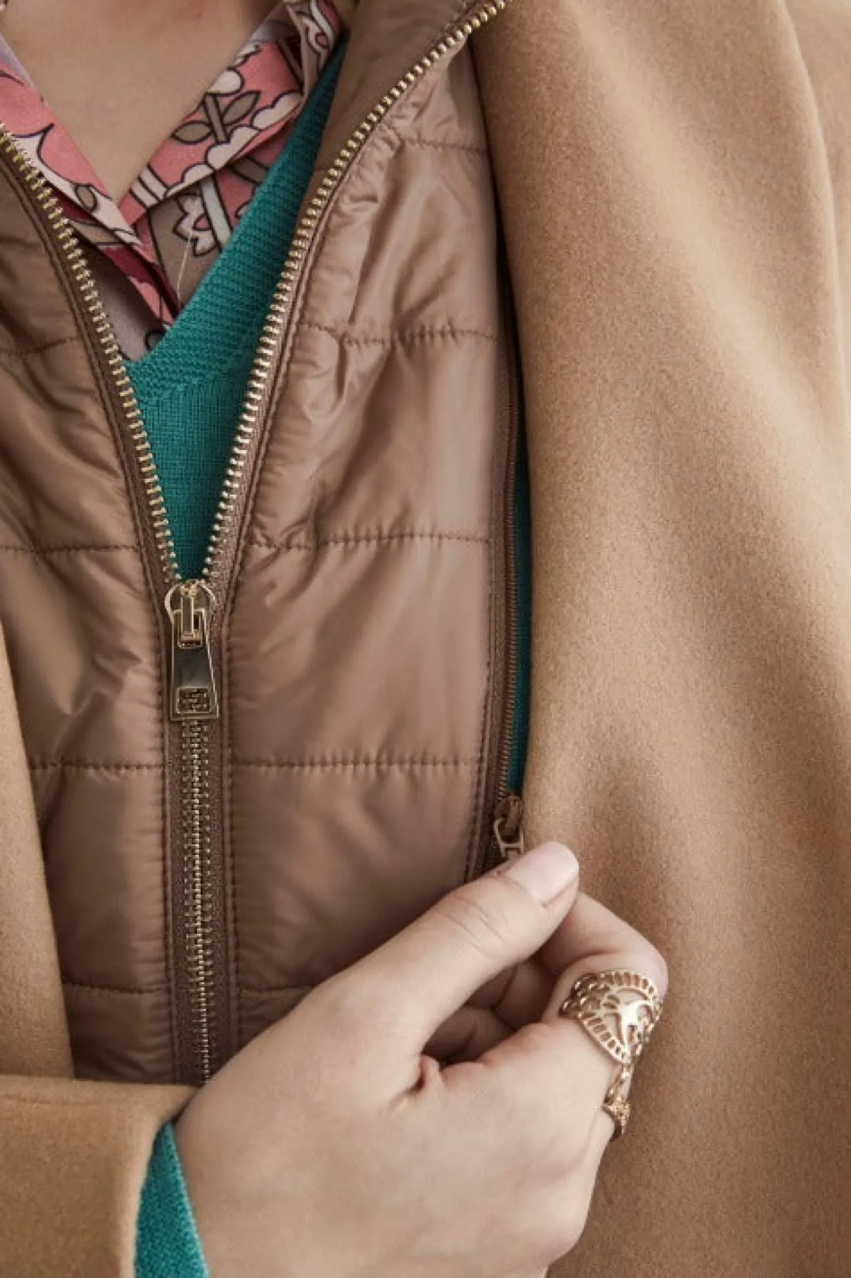 Cappotto in lana e cashmere - CAMMELLO