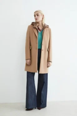 Cappotto in lana e cashmere - CAMMELLO