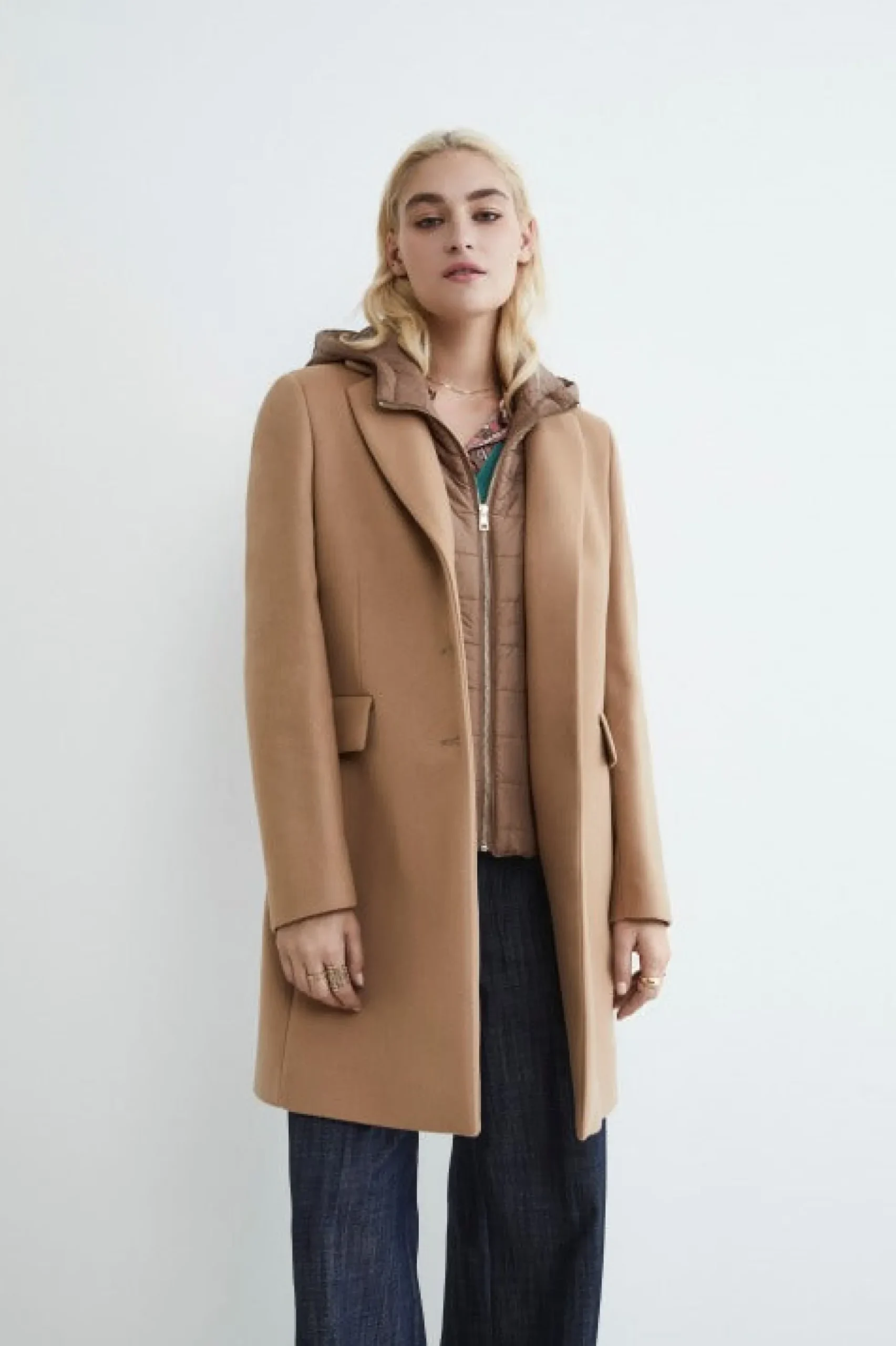 Cappotto in lana e cashmere - CAMMELLO