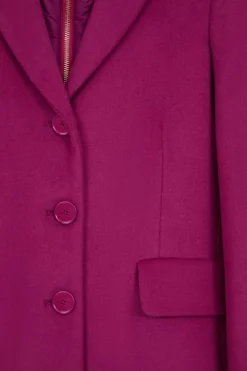 Cappotto in lana e cashmere - CICLAMINO