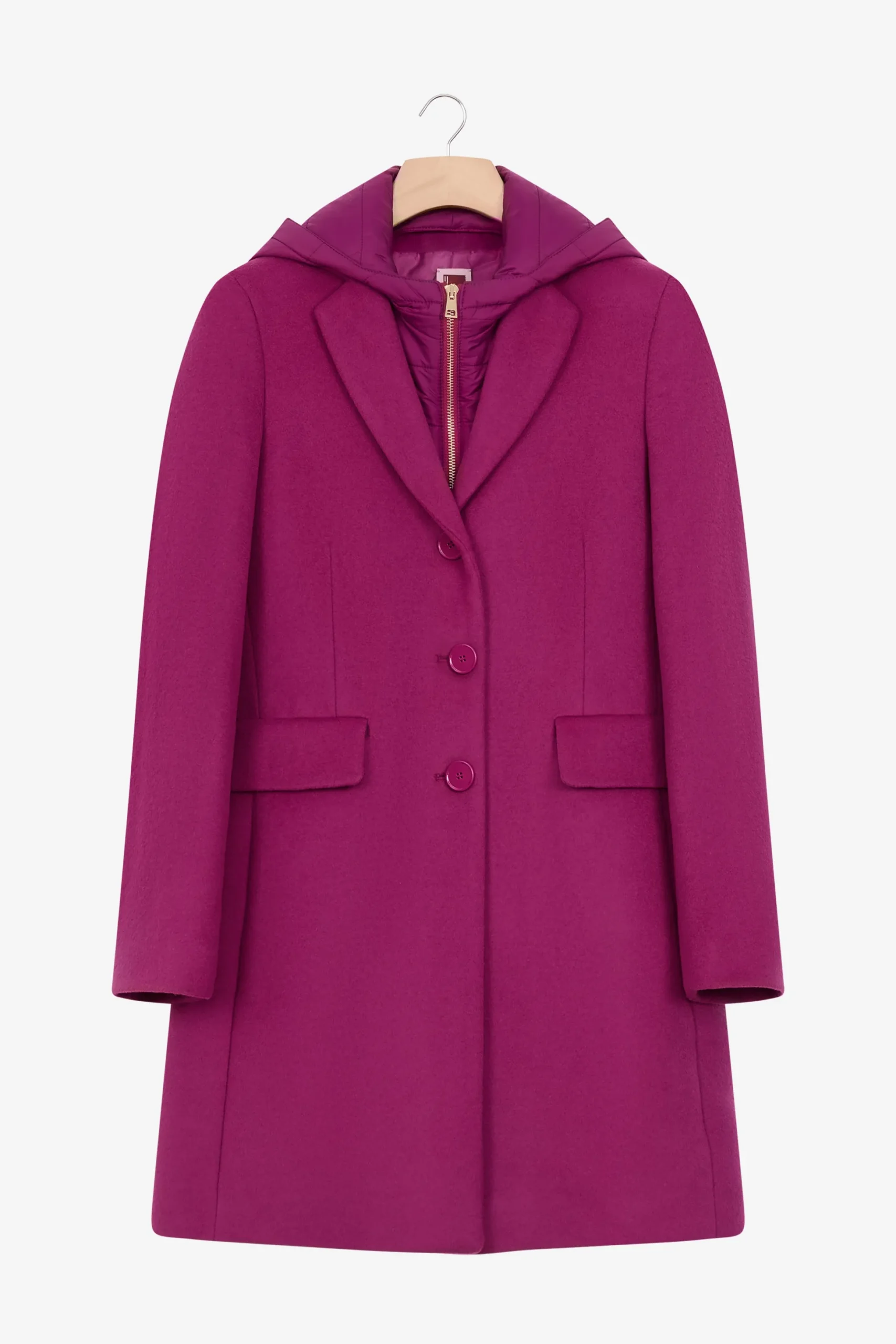Cappotto in lana e cashmere - CICLAMINO