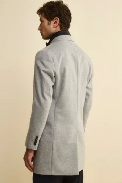 Cappotto in lana e cashmere - GRIGIO CHIARO