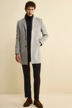 Cappotto in lana e cashmere - GRIGIO CHIARO