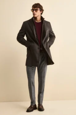 Cappotto in lana e cashmere - MARRONE