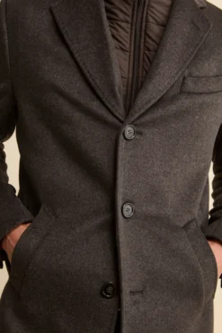 Cappotto in lana e cashmere - MARRONE