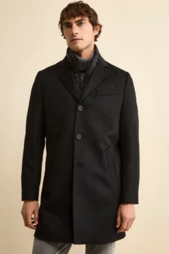 Cappotto in lana e cashmere - NERO