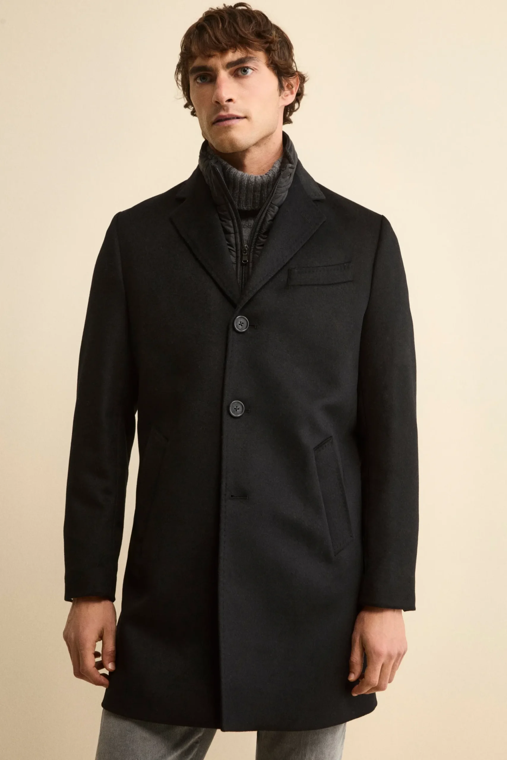 Cappotto in lana e cashmere - NERO