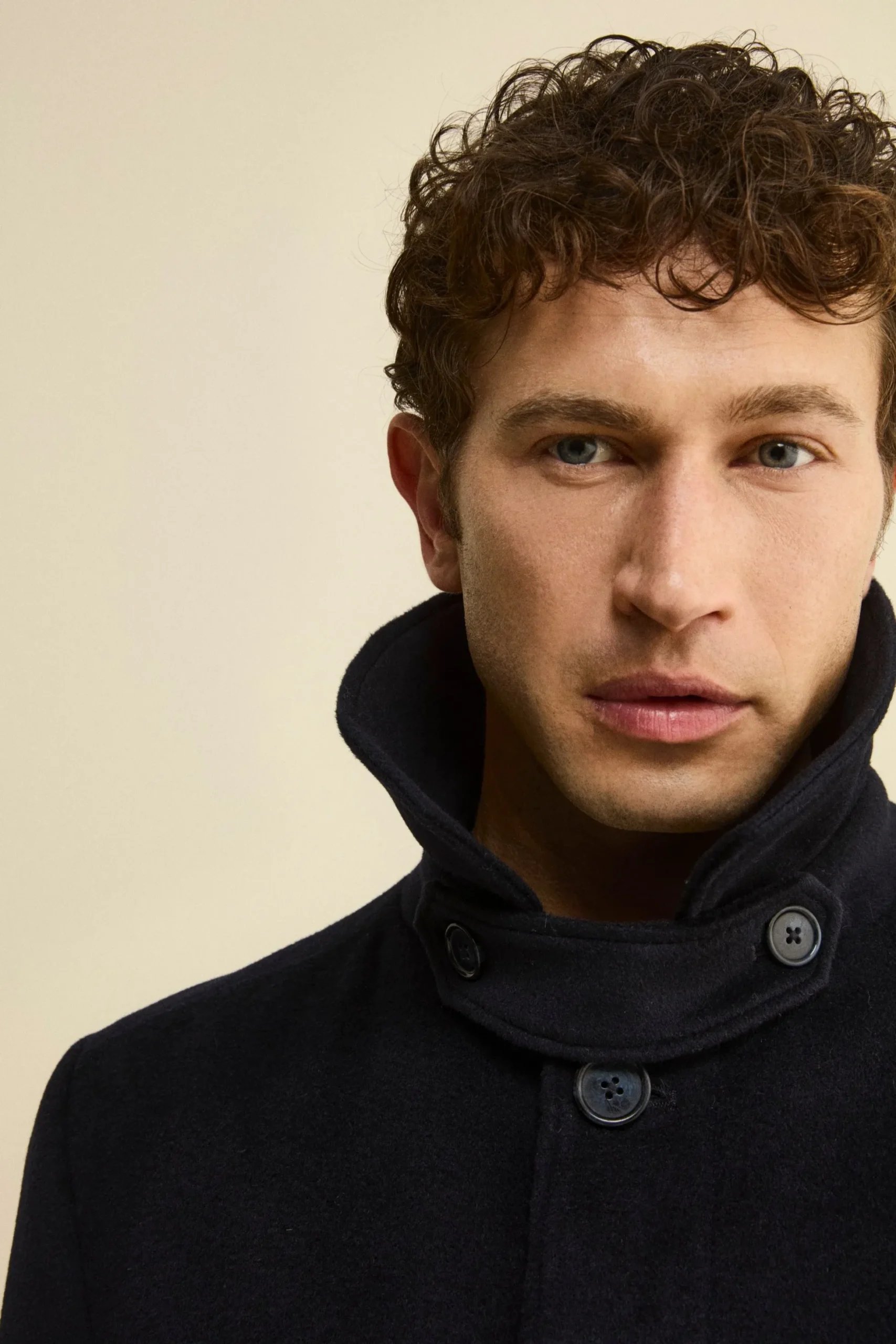 Cappotto Lungo Foderato in Lana e Cashmere - BLU