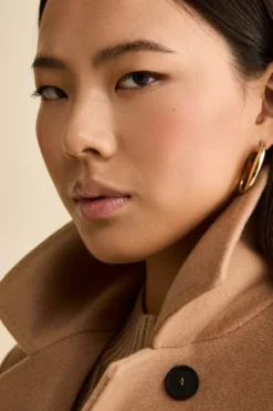 Cappotto lungo in lana e cashmere - CAMMELLO
