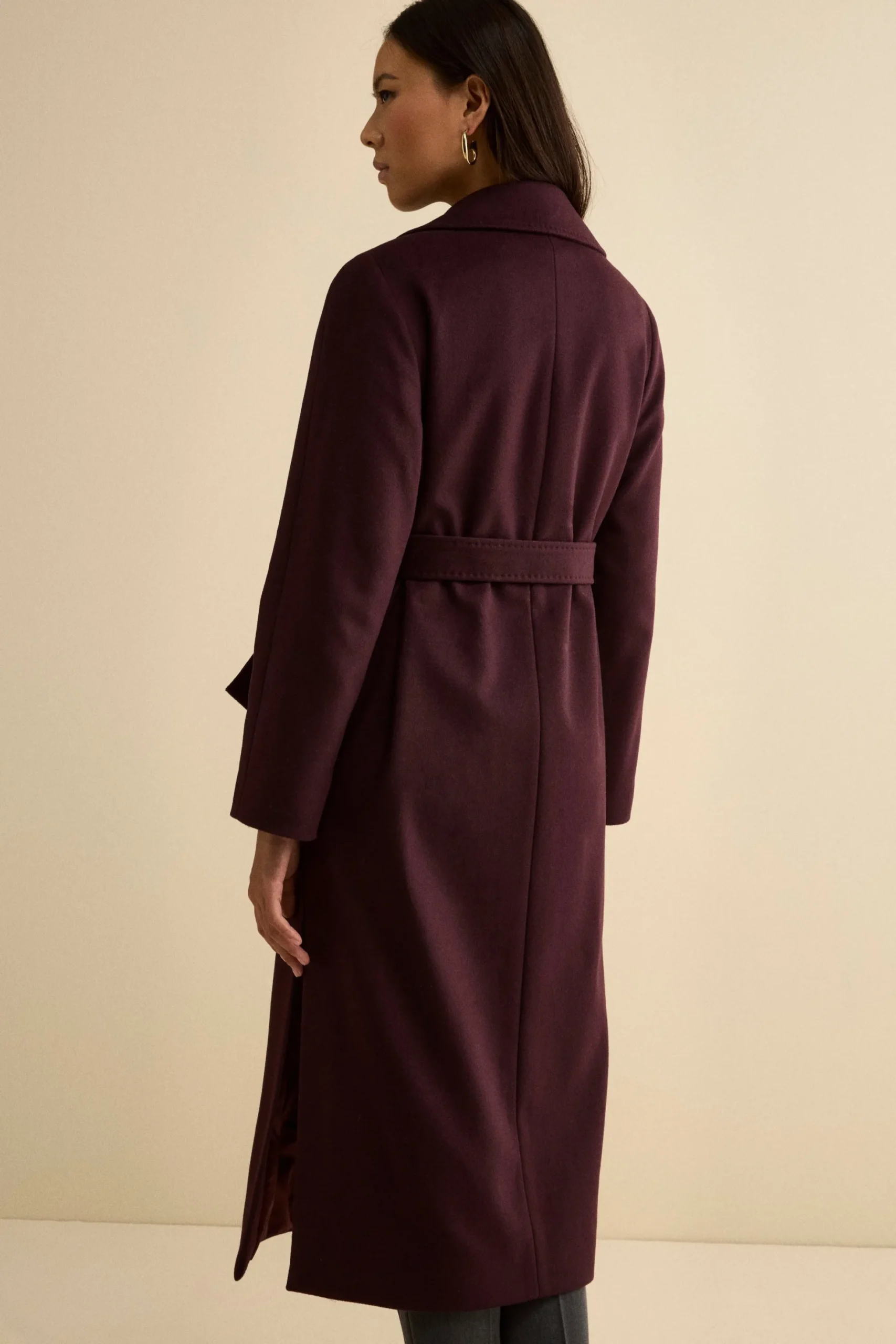 Cappotto lungo in lana e cashmere - PRUGNA