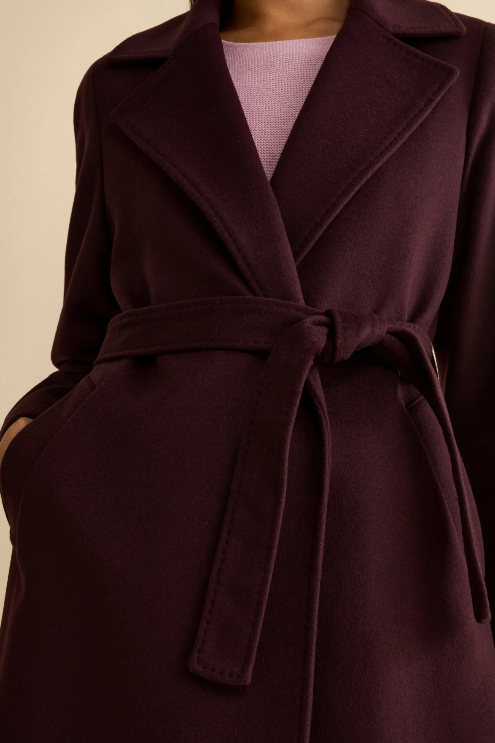 Cappotto lungo in lana e cashmere - PRUGNA