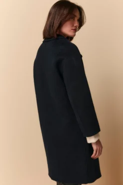 Cappotto Midi in Lana Imbottito - BLU