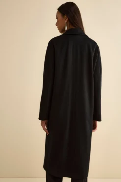 Cappotto Over Doppiopetto in Puro Cashmere - NERO
