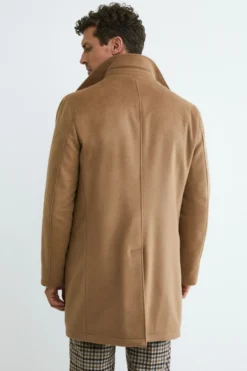 Cappotto trapuntato in lana - CAMMELLO