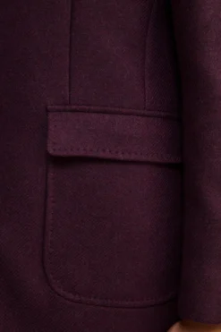 Cappotto Twill in Lana - MELANZANA