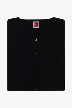 Cardigan corto con bottoni - NERO