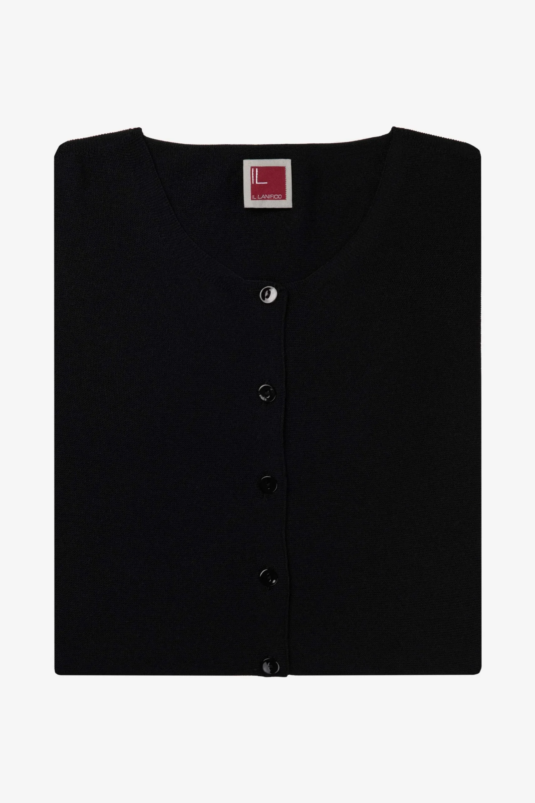 Cardigan corto con bottoni - NERO