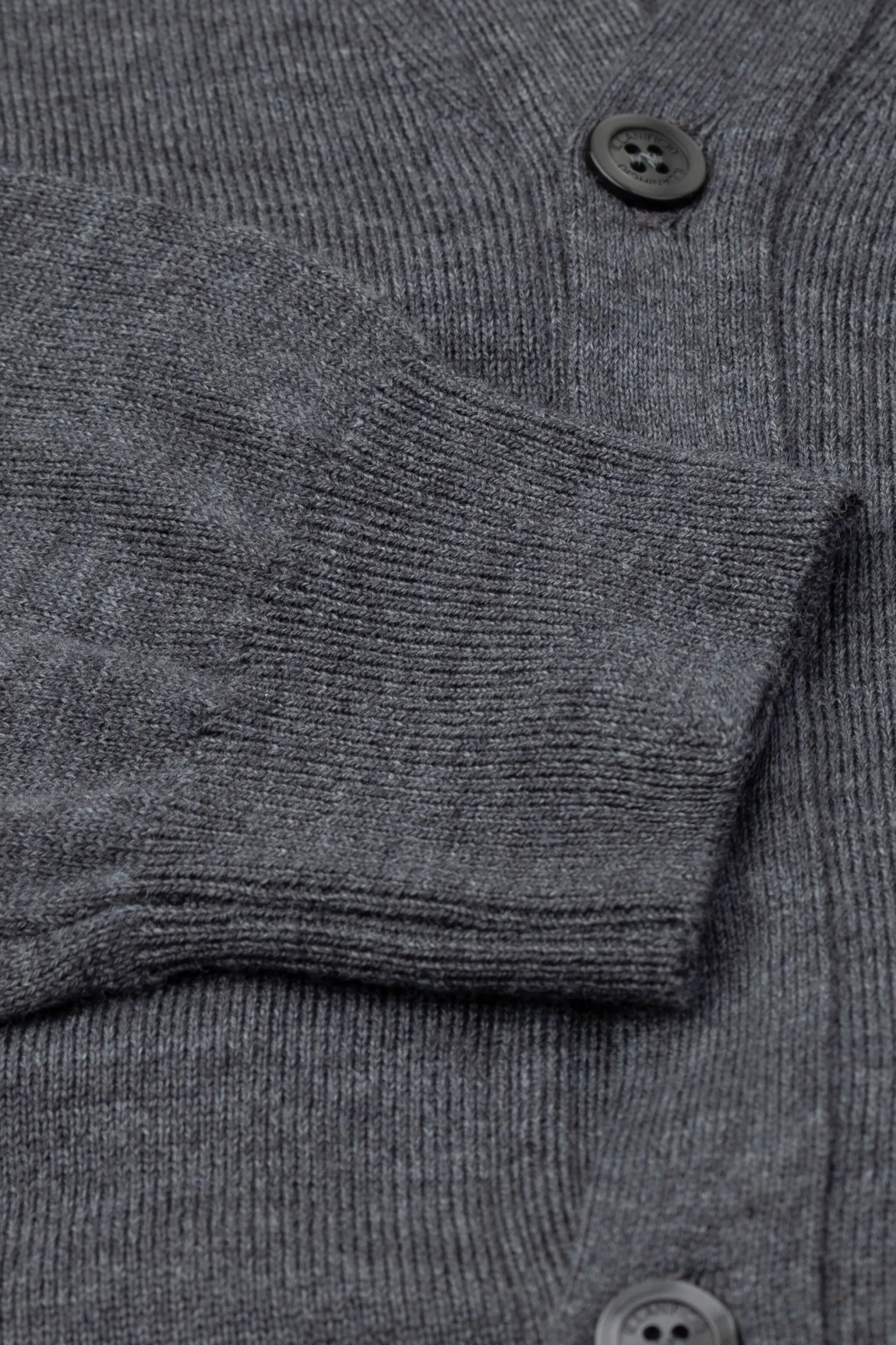 Cardigan in lana con bottoni - ANTRACITE