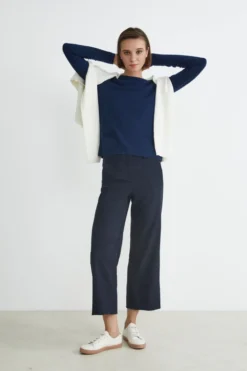 Cardigan in lana con bottoni - ECRU