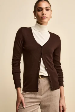 Cardigan in Lana Merino con Scollo a V - T.MORO