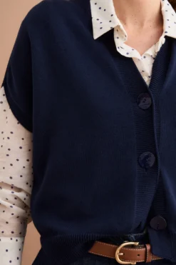 Cardigan Kimono in Cotone - BLU