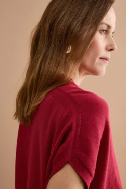 Cardigan Kimono in Cotone - BORDEAUX