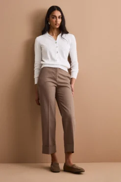 Cardigan Polo in Cotone - BIANCO