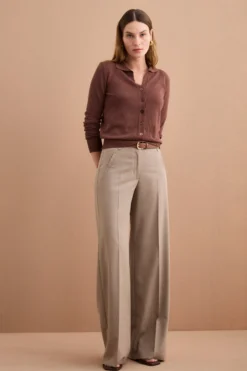 Cardigan Polo in Cotone - TERRA