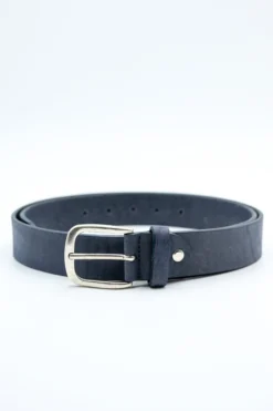 Cintura Basic in Pelle - BLU