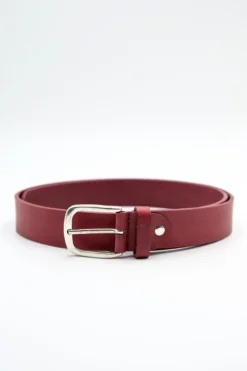 Cintura Basic in Pelle - BORDEAUX