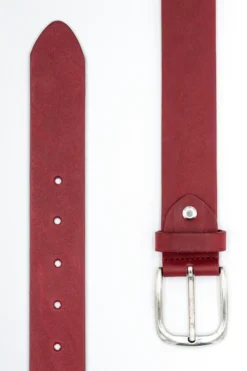 Cintura Basic in Pelle - BORDEAUX