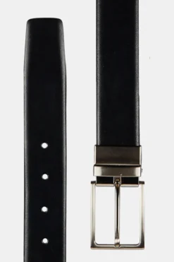 Cintura in pelle reversibile - NERO/MARRONE