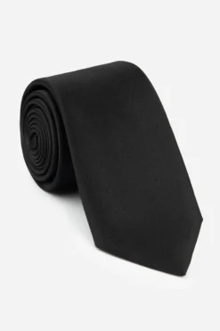 Cravatta blu in raso - NERO