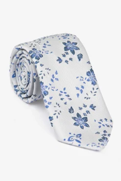 Cravatta cerimonia a fiori - FANT. GRIGIO/BLU