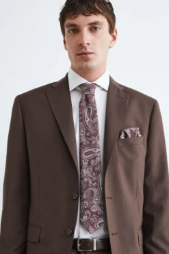 Cravatta paisley uomo - FANT. BORDEAUX