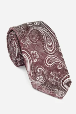 Cravatta paisley uomo - FANT. BORDEAUX