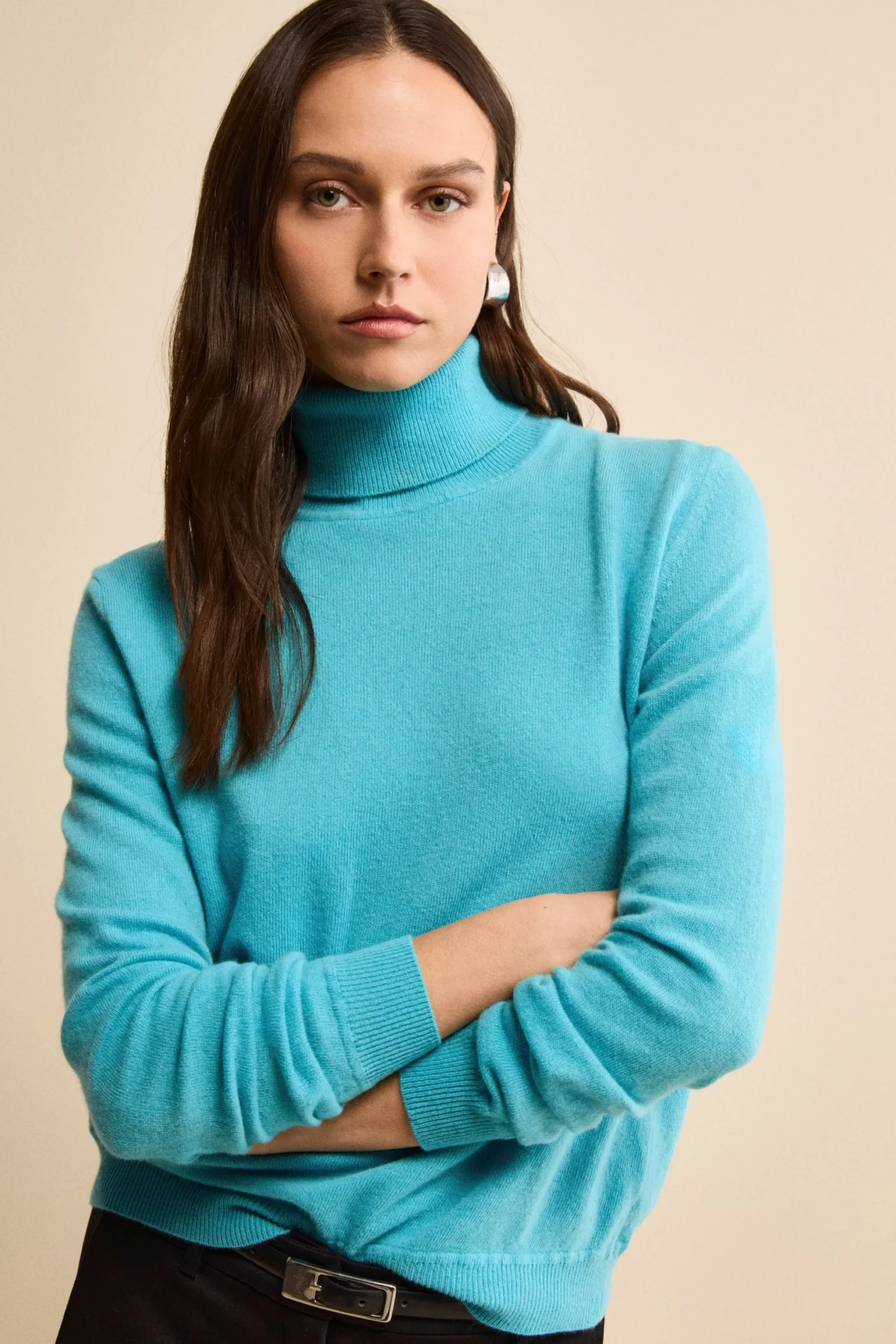 Dolcevita in lana e cashmere - ACQUAMARINA