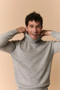 Dolcevita in lana e cashmere - GRIGIO CHIARO