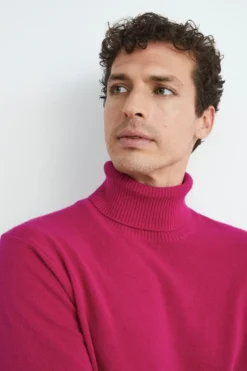 Dolcevita in lana e cashmere - MAGENTA