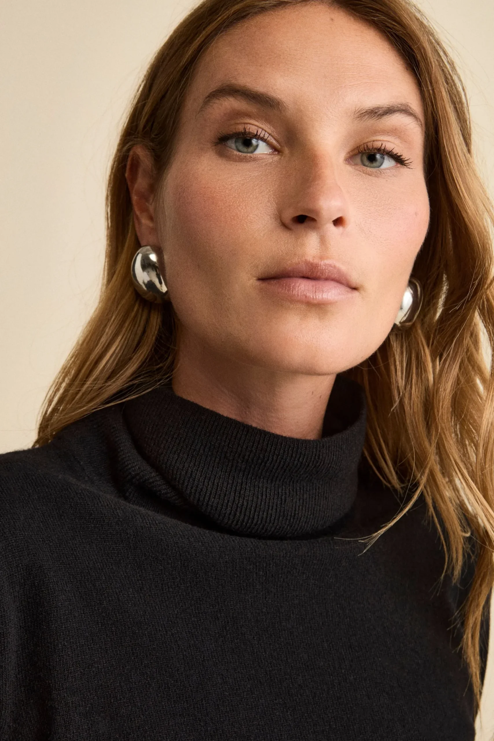 Dolcevita in lana e cashmere - NERO
