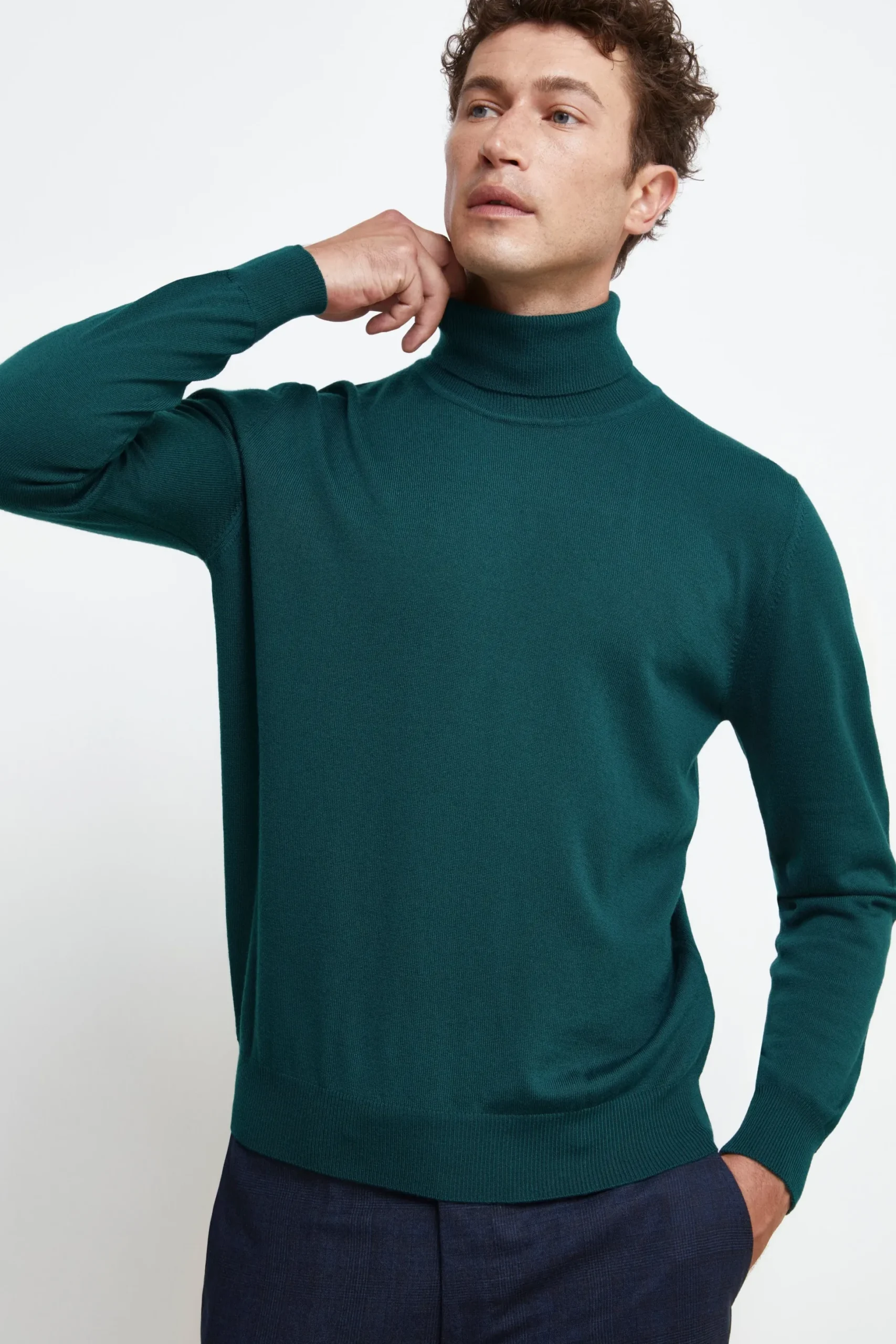 Dolcevita in Lana Merino - VERDE SCURO