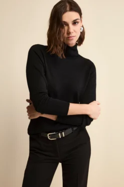Dolcevita Raglan in Lana Merino - NERO