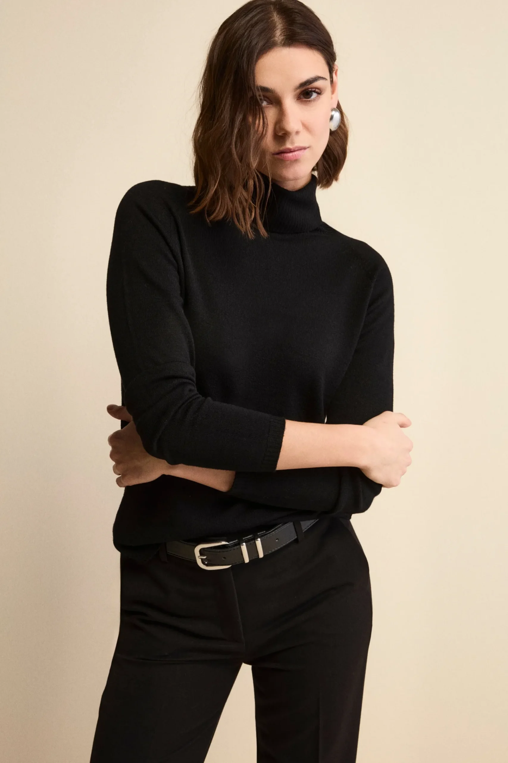Dolcevita Raglan in Lana Merino - NERO