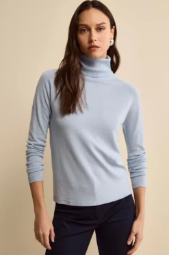Dolcevita Raglan in Lana Merino - AZZURRO